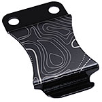 Belt Clip - Flush Mount - Metal - Police Black - (1.50in) - (w/TOPO Map Engraving)