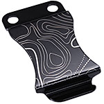 Belt Clip - Flush Mount - Metal - Police Black - (1.75in) - (w/TOPO Map Engraving)