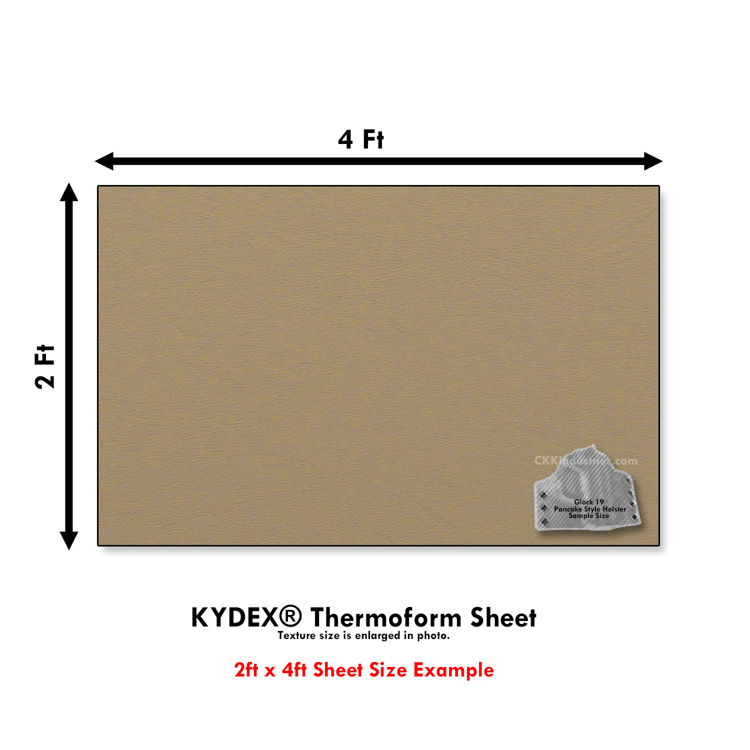 KYDEX™ Sheet - Reaper Z - Flat Dark Earth - Infused - (.080)