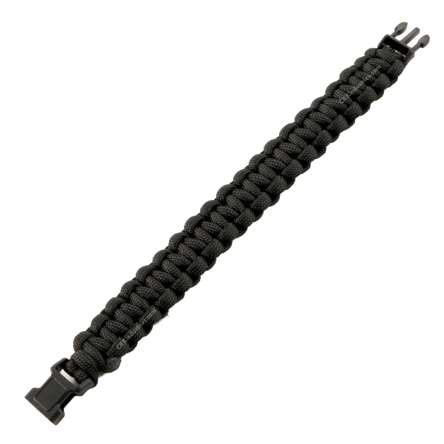 Survival Bracelet - 550 Paracord - Black - (7 inch)