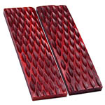 Camel Bone - Scale Set - (Peach Seed Jigged) - (Red) - (3.5 x 1.0 x 0.156)