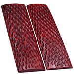 Camel Bone - Scale Set - (Peach Seed Jigged) - (Red) - (5.0 x 1.5 x 0.25)
