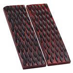 Camel Bone - Scale Set - (Peach Seed Jigged) - (Amber) - (3.5 x 1.0 x 0.156)