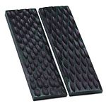 Camel Bone - Scale Set - (Peach Seed Jigged) - (Hunter Green) - (3.5 x 1.0 x 0.156)