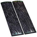 Camel Bone - Scale Set - (Stag Jigged) - (Hunter Green) - (4.5 x 1.25 x 0.187)