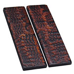 Camel Bone - Scale Set - (Snake Wood Jigged) - (Amber) - (3.5 x 1.0 x 0.156)