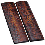 Camel Bone - Scale Set - (Snake Wood Jigged) - (Amber) - (4.5 x 1.25 x 0.187)