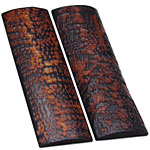 Camel Bone - Scale Set - (Snake Wood Jigged) - (Amber) - (5.0 x 1.5 x 0.25)