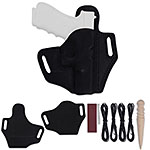 Leather Holster Making Kit for Glock 17 - (Pancake) - Black - 1.50in - (RH) - w/Tools