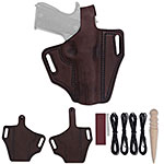 Leather Holster Making Kit for 1911 (5.00in) - (Thumb Break) - Espresso - 1.50in - (RH) - w/Tools