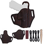 Leather Holster Making Kit for Glock 17 - (Pancake) - Espresso - 1.50in - (RH) - w/Tools