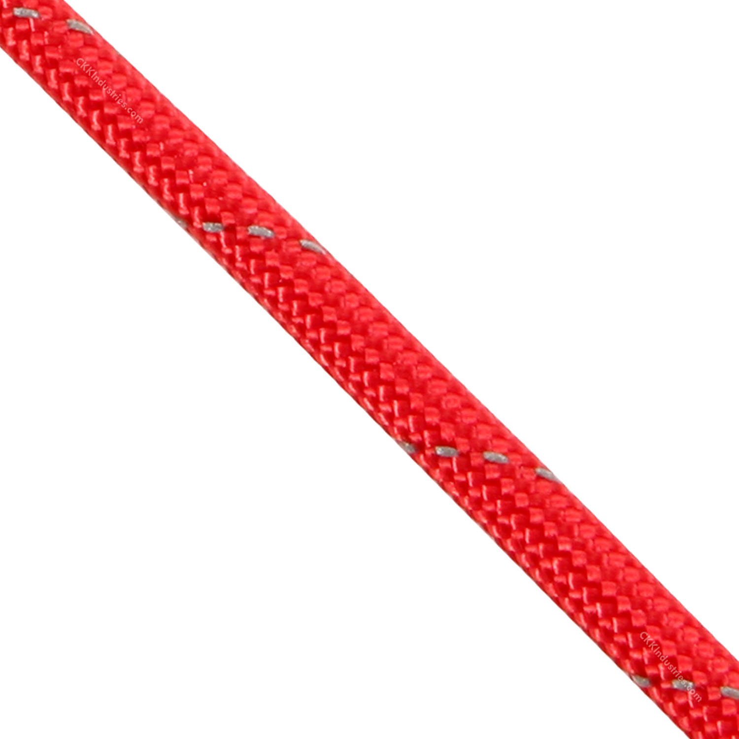 Braided Paracord - Nylon - Red w/Reflective Tracer