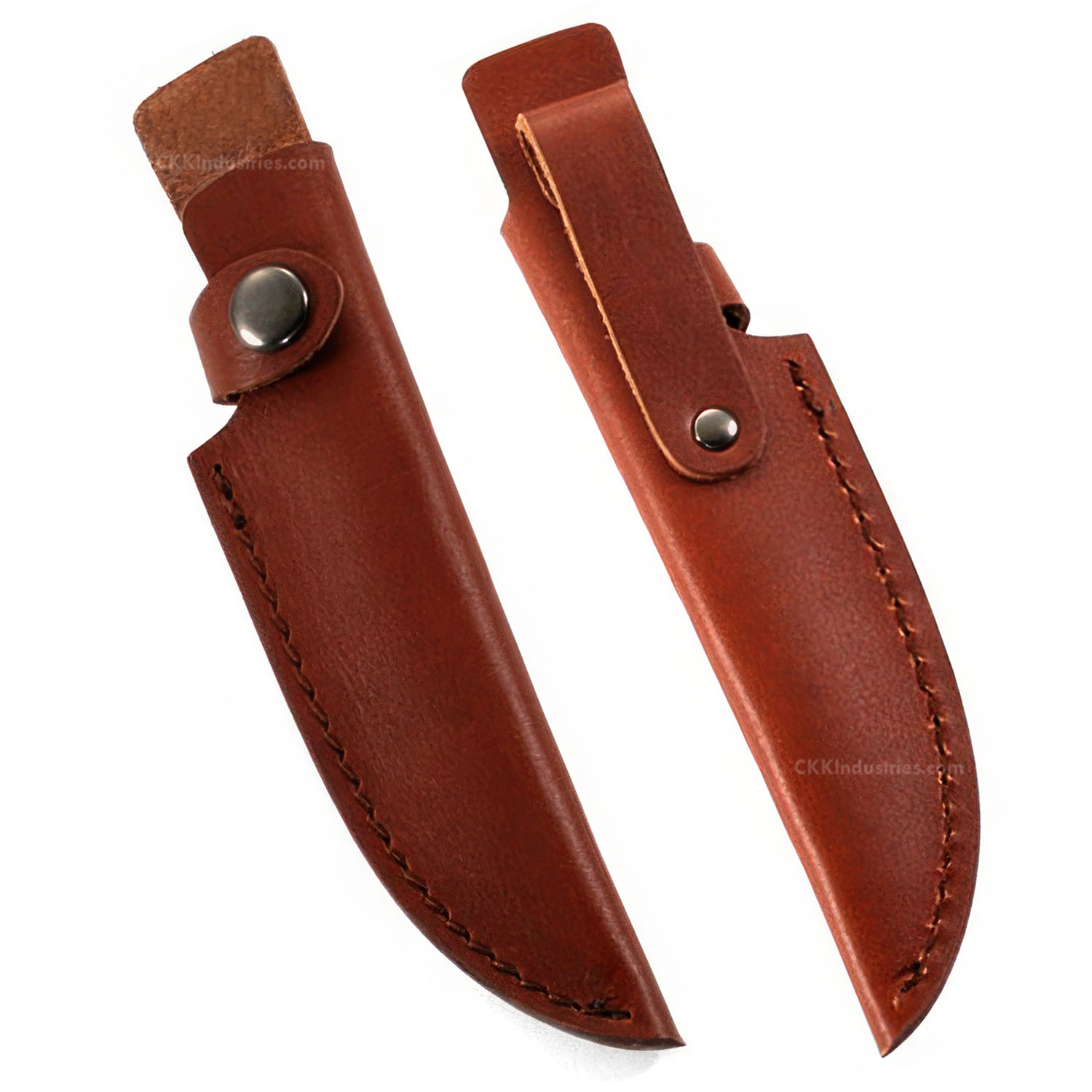 4 Inch Printed Brown Leather Sheath