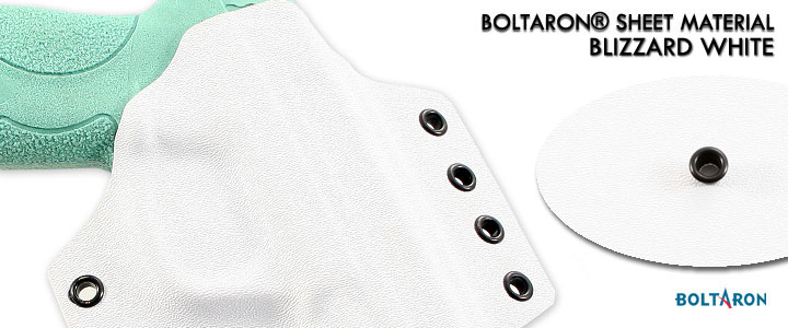 Blizzard White Boltaron® Sheet for Holster & Sheath Making