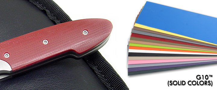 Solid Color G10 Knife and Gun Handle Sheet for Sale - 18 Colors Available