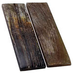 Ox Horn - Scale Set - (Flat Top) - (Burnt Bark) - (5.0 x 1.5 x 0.187)